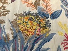 Upholstery Fabric Woven pattern Sea Life Bold Pattern 50x27 crafts pillows chair