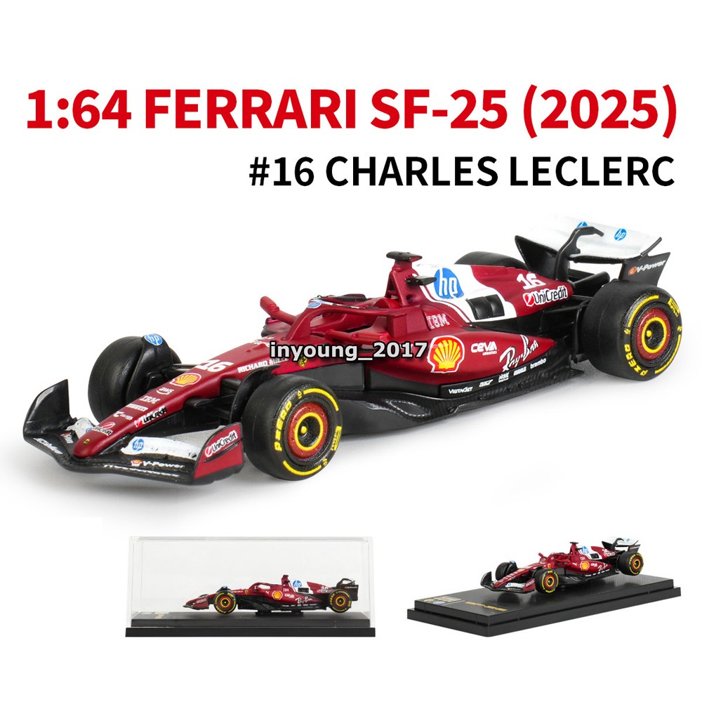1/64 Ferrari SF-25 2025 Model Car Diecast Toy Cars Formula 1