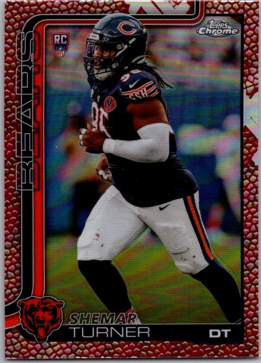 2025 Topps Chrome #303 Shemar Turner Football Leather Refractor