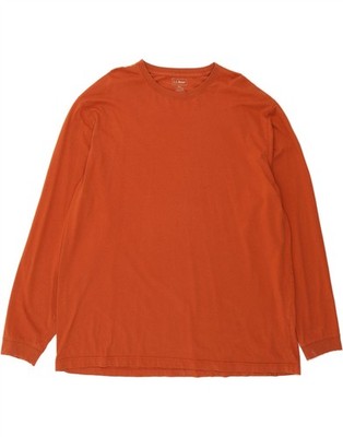 L.L.BEAN Herren Oberteil Langarm 2XL Orange Baumwolle BT05