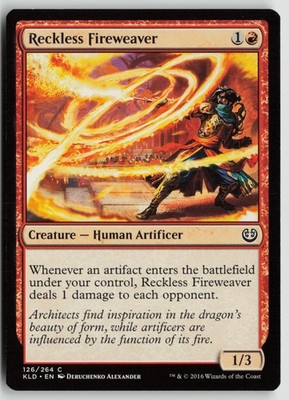 Reckless Fireweaver Lightly Played 126 Kaladesh Magic: The Gathering
