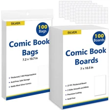 Silver Age Comic Book Bags And Boards 100 Comic Book Sleeves And 100 Comic Book