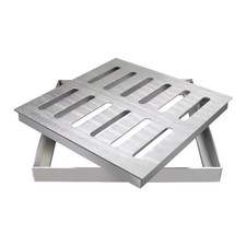 11.8x11.8in Stainless Steel Drain Cover Grate, Rust-Proof Yard Driveway Sewer