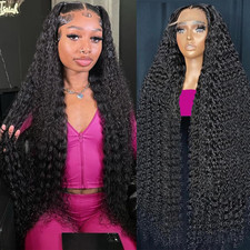 30 Inch Deep Wave Lace Front Wigs Human Hair 13X6 HD Transparent Deep Wave Lace