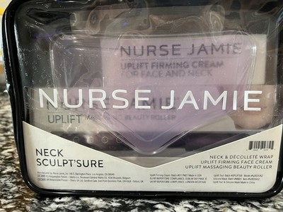 Nurse Jamie Uplift Neck Sculpt Set Hyaluronic Acid 2oz Cream + Roller + Wrap