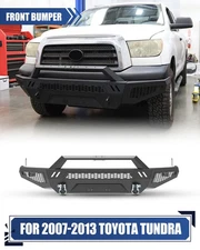 For 2007-2013 Toyota Tundra Steel Front Bumper Replacement w/D-Rings+LED Lights