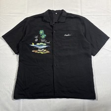 Vintage 70s 80s Short Sleeve Shirt Button Down Large