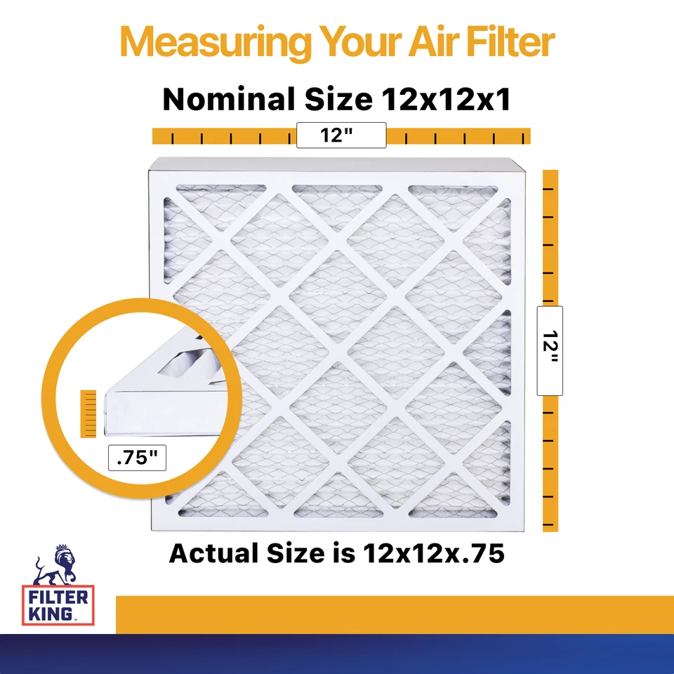 Filter King 12x12x1 Air Filter 12-PACK MERV 13 Actual Size 12 x 12 x .75" - Image 2 of 4