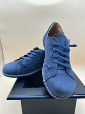 Jungla Casual Slip On Elastic Lace Blue Leather Shoes Womens Sz EUR 39 (US 8)