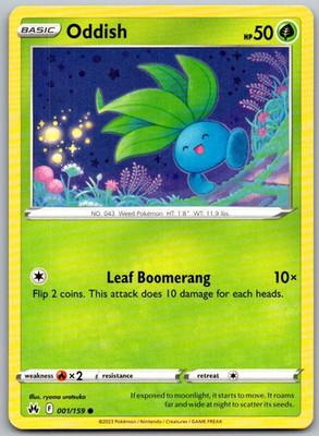 Oddish 001/159 Common Crown Zenith Pokemon Near Mint