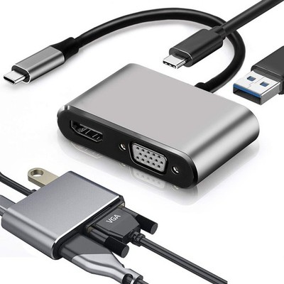 USB C Hub HDMI 4K VGA USB 3.0 PD Adapter Type C für Laptop MacBook