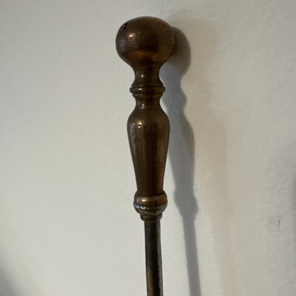 Large Poker Brass And Iron Long antique Victorian Fireside Collectible - Image 2 of 4