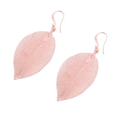 Mode Ohrringe Einzigartige natürliche Blattform Große Ohrringe Drop Dangles