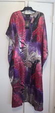 Goddess , Winlar long kaftan women satin dress one size Multi Colors