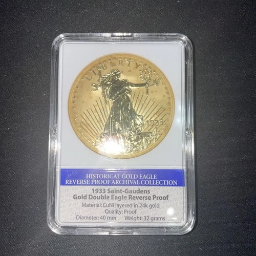 1933 Double Eagle Proof Saint-Gaudens 24k Gold Lay/Platinum Spot