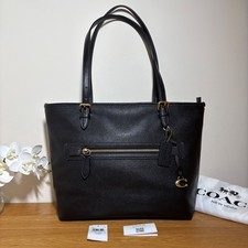 Coach Taylor Black Polished Pebbled Leather Shoulder Tote Bag RRP £320