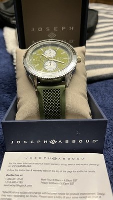 Joseph Abboud Men s Textured Silicone Watch Green Protective Film & Original Box