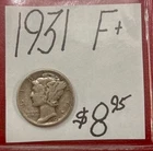 1931 Mercury Silver Dime (F+) Fine Condition+! ENN Coins