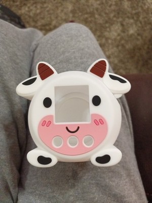 Cute Silicone Case for Punirunes Virtual Pet, Protective Skin Milk Cow 