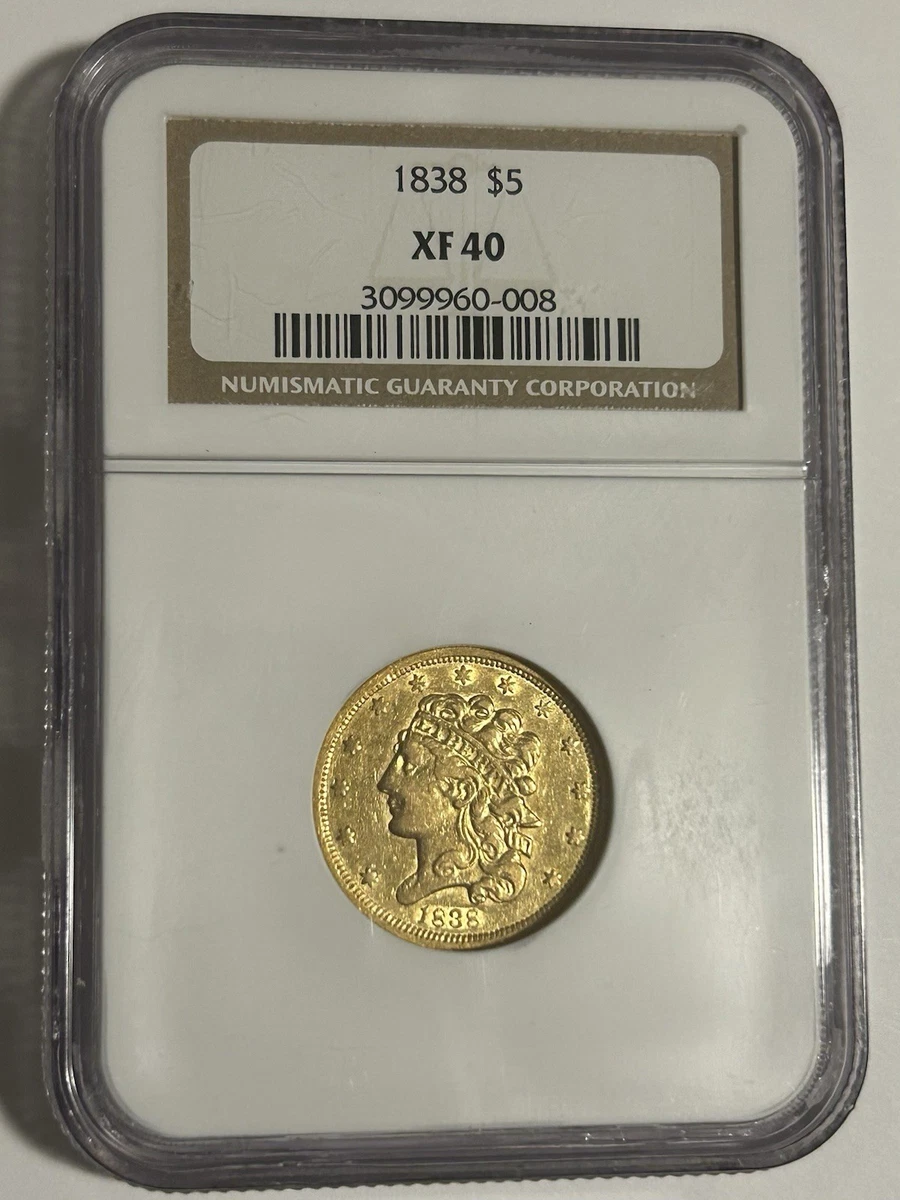 1838 Half Eagle $5 US Gold Coins for sale | eBay