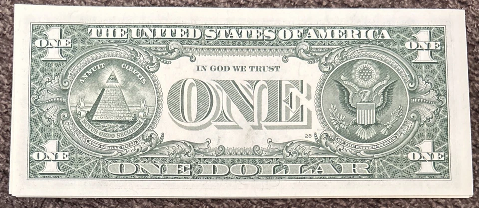 MAR 18 1971 Birthday TRUE REVERSE Date Note Fancy Serial Number One Dollar Bill - Image 3 of 3