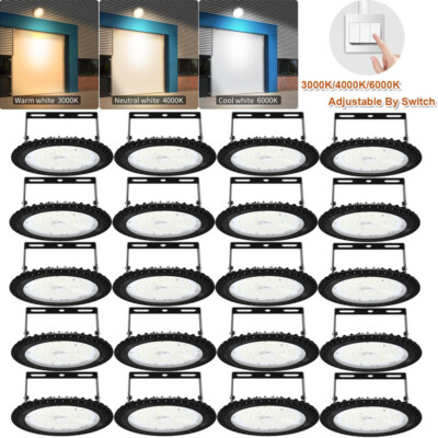 20 Pack 100W UFO Led High Bay Light Factory Warehouse Commercial Light Adjust