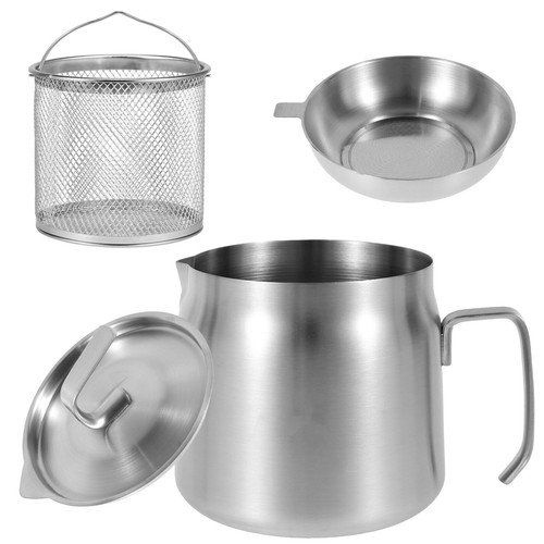 Oil Filter Pot Stainless Steel Oil Filter Vessel Heat-resistant 2 In 1 Oil guFyD - Picture 10 of 12