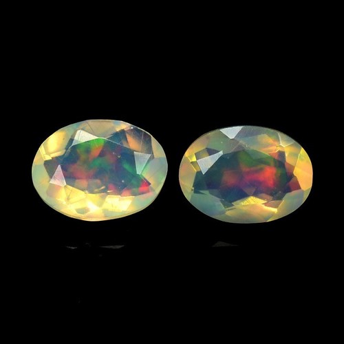 1,70 quilates y 8x6 mm_ PLACAS PRECIOSAS ARCO IRIS NATURAL JUEGO MULTICOLOR 8x6 OVALADAS 2 piezas - Imagen 11 de 11