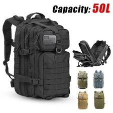 50L Large Capacity Men Army Military Tactical Backpack Molle 3 Day Assault Pack