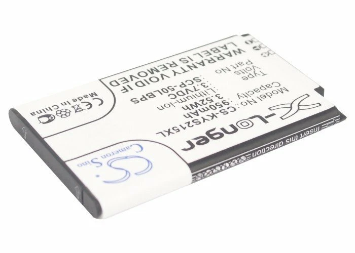 Batería de 950 mAh para KYOCERA C2150, Coast Kona S2150, S2151, 5 AAXBT062GEA, SCP-50 LBPS Foto 2 de 4