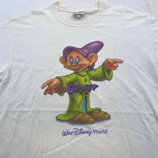 vtg 90s I  M WITH GRUMPY DOPEY SNOW WHITE 7 DWARFS WALT DISNEY WORLD T-Shirt M/L