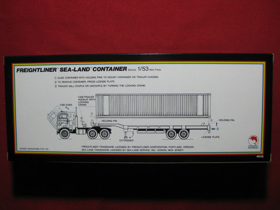 Freightliner 1:53 Sea Land Container Vintage Transport Tractor Trailer Truck - Image 2 of 2