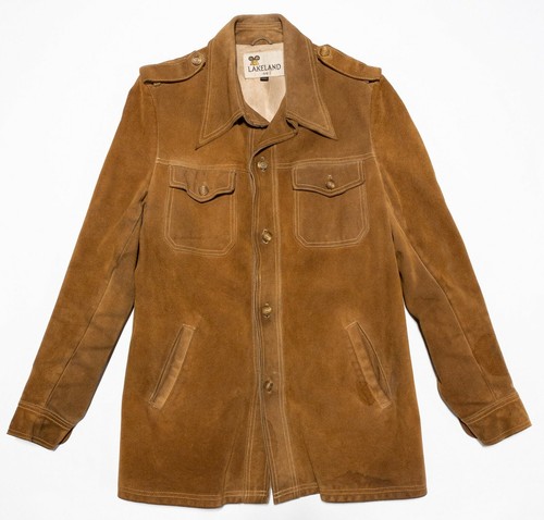 Brown Suede Leather Shirt Jacket 