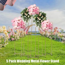5 Pack Wedding Metal Flower Stands Outdoors Garden Patio Wedding Display Stand