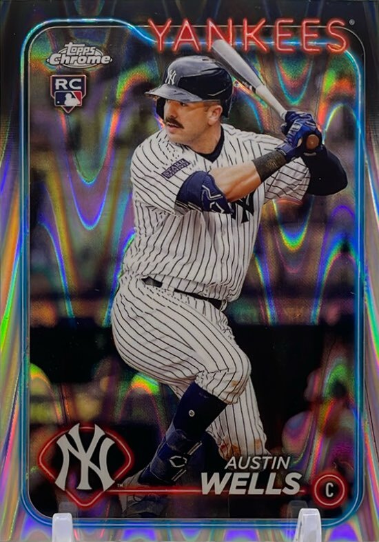 2024 Topps Chrome #281 Austin Wells RayWave Refractors