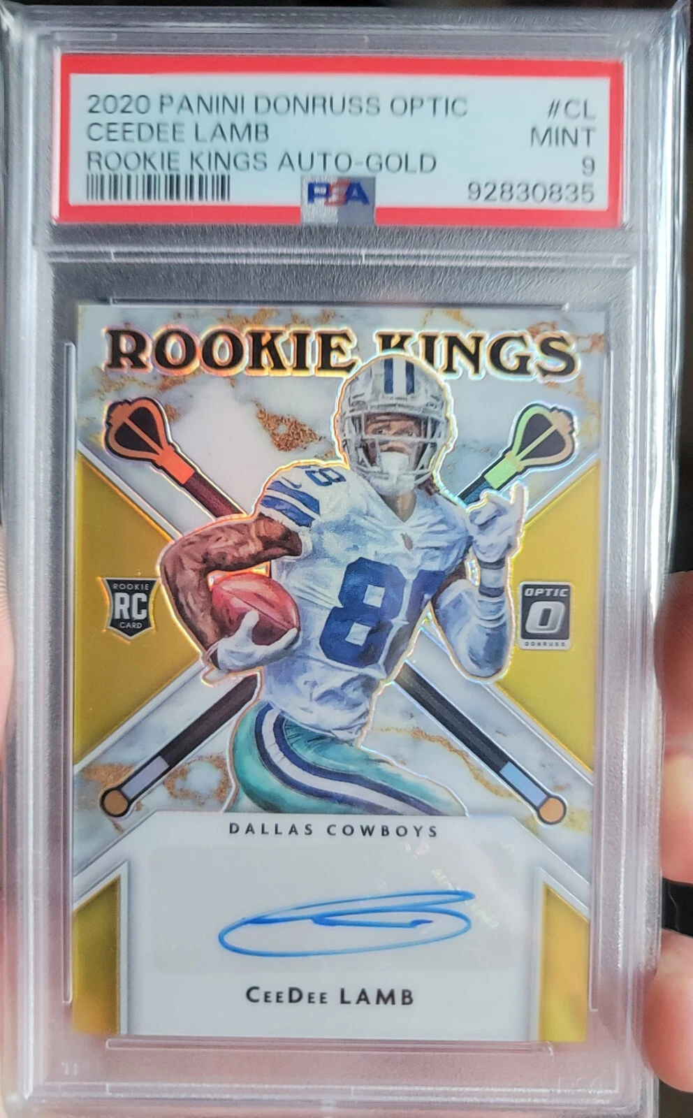 CeeDee Lamb Panini Donruss Optic Rookie Kings Autographs #CL Gold