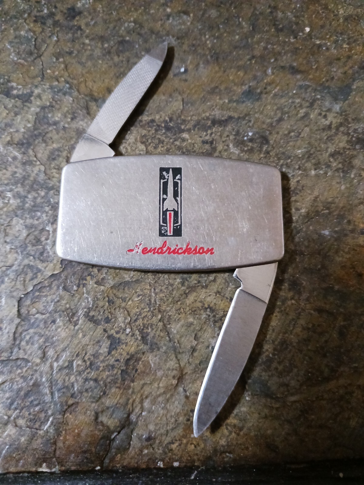 Vintage Zippo Pocket Knife Advertising Hendrickson Rocket Logo eBay