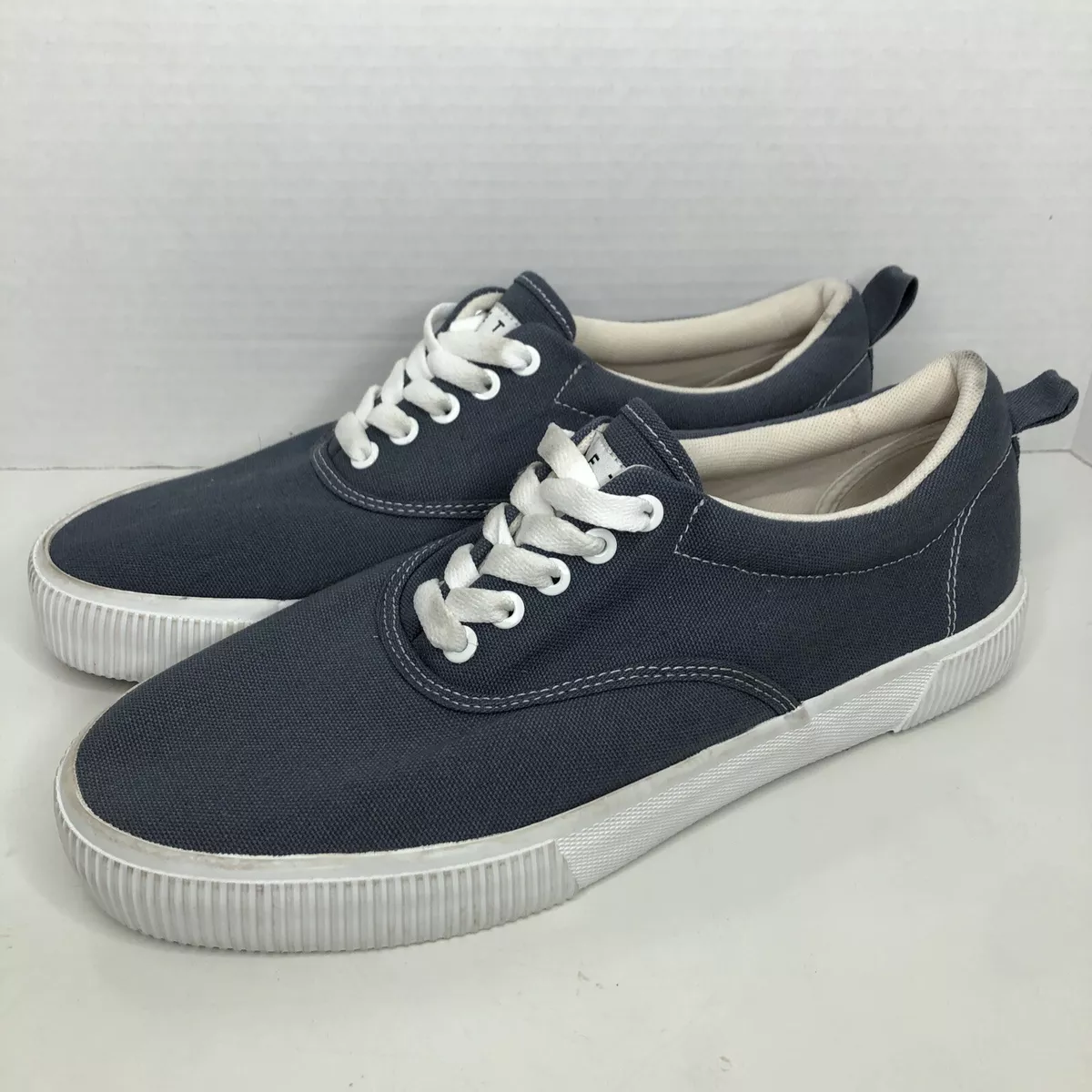 H&M ETZ Tennis Canvas Shoes Blue White Men 10 US EUR 43