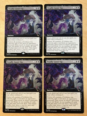 MTG Magic the Gathering 1x Deadly Cover-Up Extended Art Murders at Karlov Manor