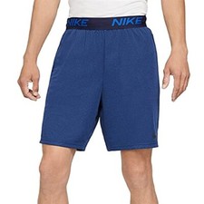 Nike Dri-FIT Knit Veneer Mens Training Shorts Blue Sz XL CZ1265 455