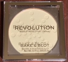 Revolution Bake and Blot Vegan Makeup Pressed Setting Face Powder Banana Light