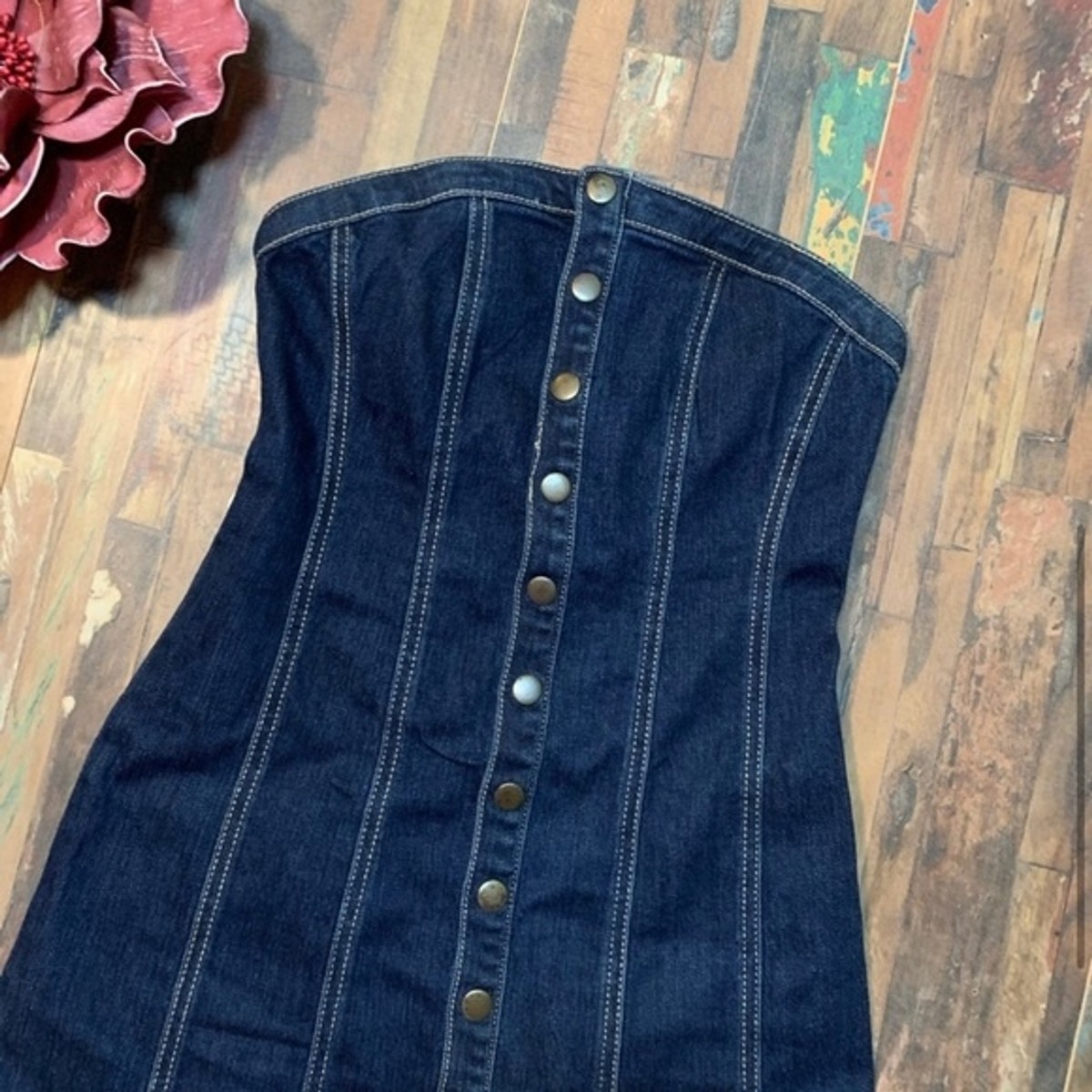 BDG URBAN OUTFITTERS NWT Denim Button Down Strapless Mini Dress | eBay BDG URBAN OUTFITTERS NWT Denim Button Down Strapless Mini Dress | eBay