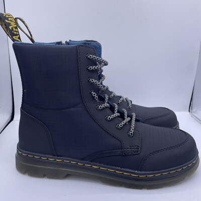 Dr. Martens Black Lace-Up Canvas Combat Boots s-l400.jpg main image 4