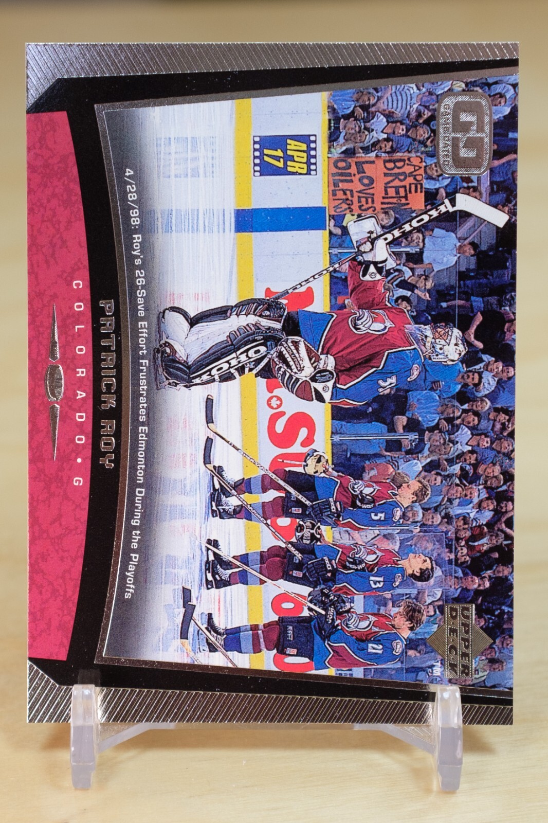 1998-99 Upper Deck Hockey Game Dated #74 Patrick Roy - Colorado Avalanche