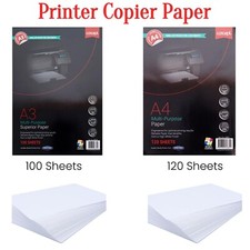 Printer Paper A4 & A3 White Copy 80 GSM Copier Sheets Photocopy Home Office UK