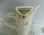 Haviland H&Co. Limoges Coffeepot Triangular Shape Gold White Rope Handles 1800's — photo 6