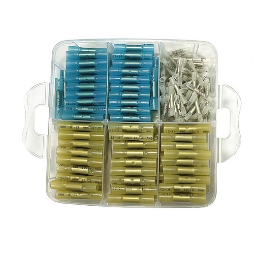 1000/200PCS Heat Shrink Butt Wire Splice Connectors Crimp Terminals 22-10AWG Kit - Picture 10 of 19