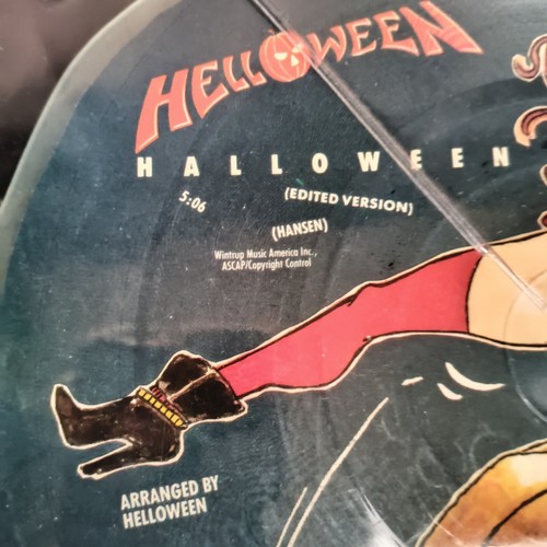 Helloween Halloween Promo Pumpkin Shaped Vinyl Record - Signed - 1987 RARE! - Foto 10 di 11
