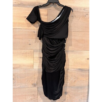 MARINE SERRE black Jersey body shelter draped dress Size L | eBay MARINE SERRE black Jersey body shelter draped dress Size L | eBay
