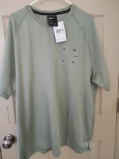 NEW Nike NSW Sportswear Tech Pack Shirt Jade Stone Black Men Size L BV4441-371